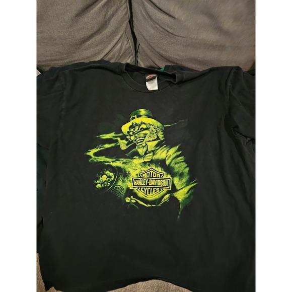 Harley-Davidson Other - Vintage Harley Davidson Leprechaun St. Patrick's Day Graphic T Shirt